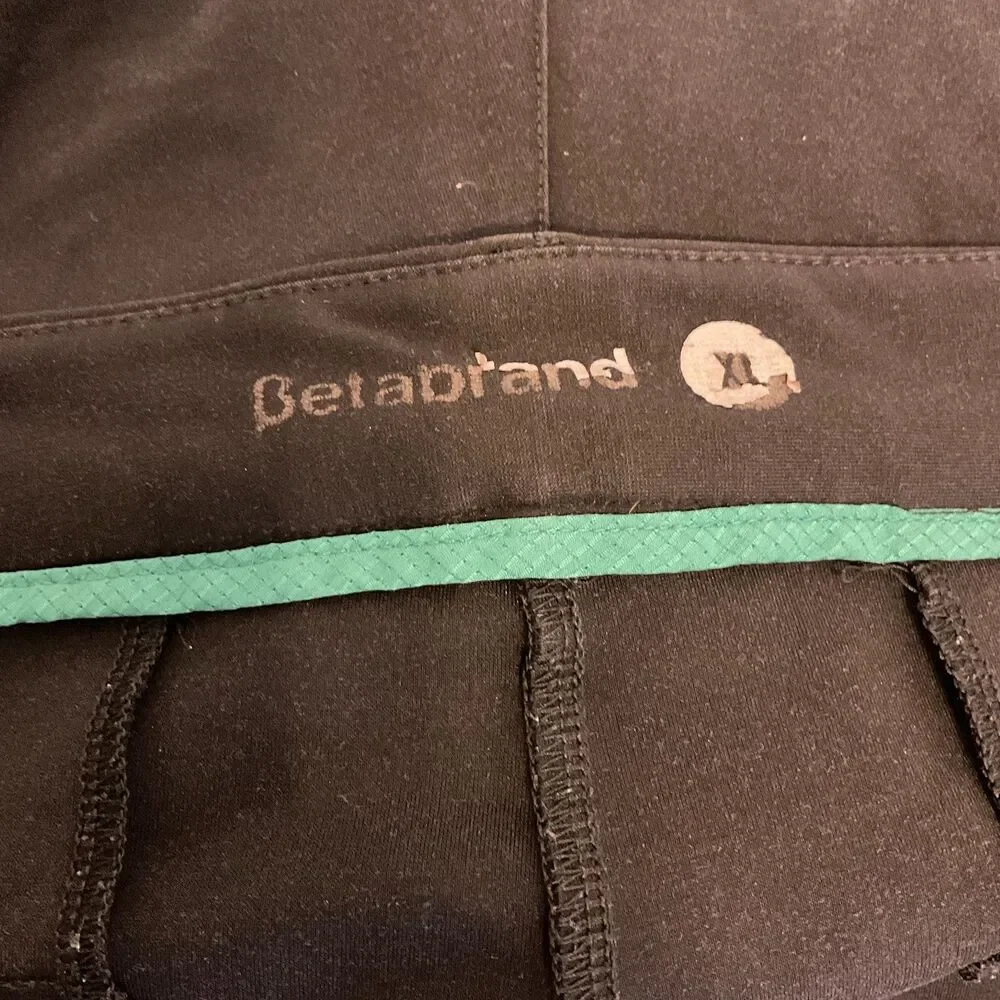 Betabrand Pants XL Black Straight Leg Cuffed